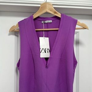 NWT Zara Sleeveless Midi Dress in Lilac SIZE SMALL
